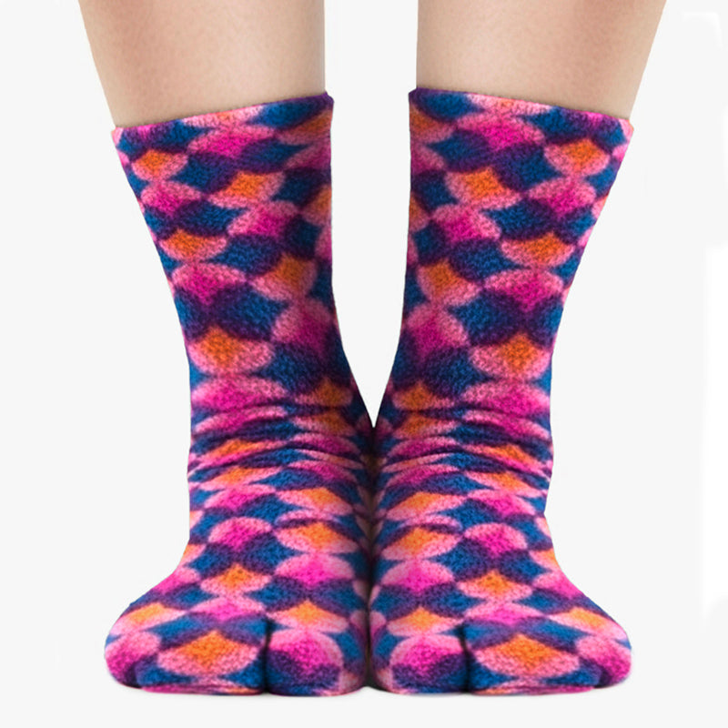 Polar Feet Fleece Tabi Socks - Art Deco