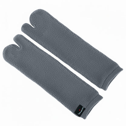 Polar Feet Fleece Tabi Socks - Soft Grey