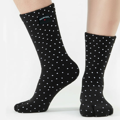 Polar Feet Fleece Tabi Socks - Domino