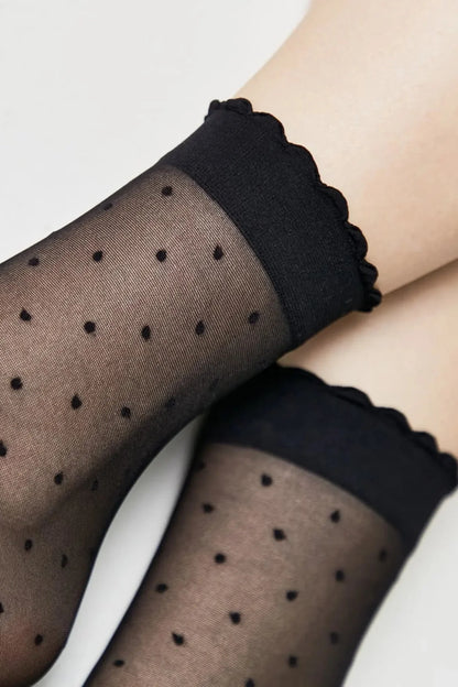 Socks Conte Fantasy - Polka Dot With a Cuff