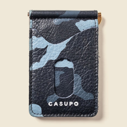 Money Clip Wallet - Blue Camo