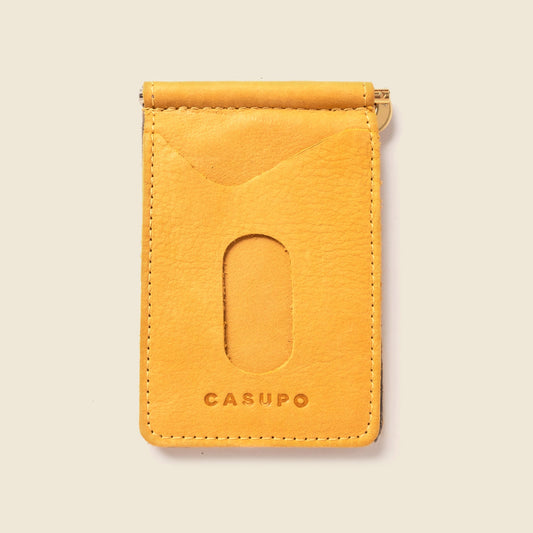 Money Clip Wallet - Mustard Yellow