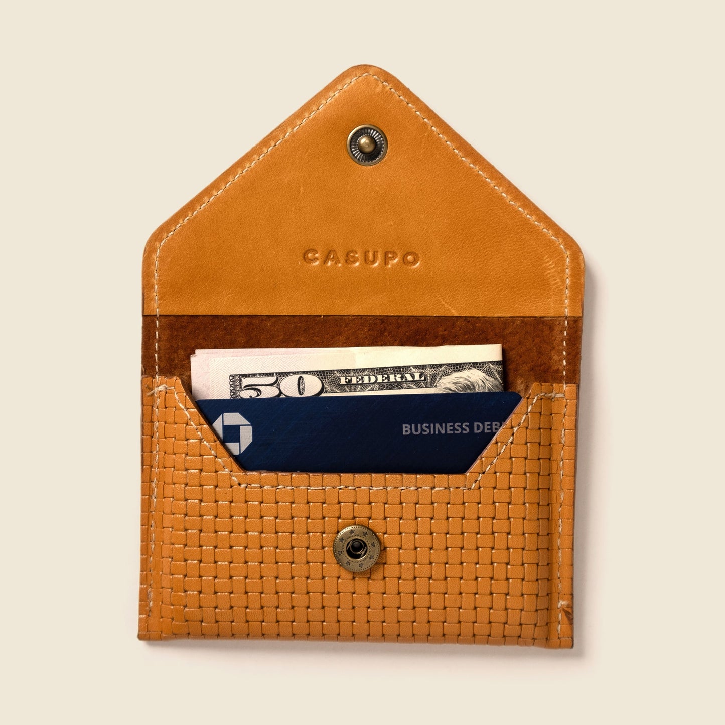 Mini Envelope Wallet With RFID protection - Tan Limited Edition