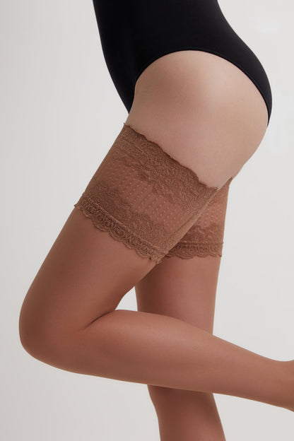 Fantasy Stockings Conte Flame - Silicone Lace Top