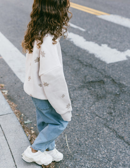 Floral Kids Half-Zip