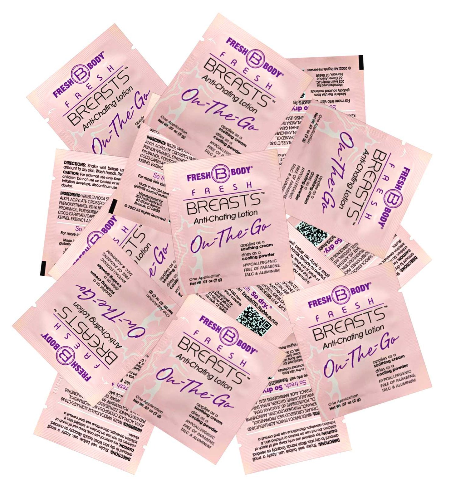 Fresh Breasts On-The-Go Anti-Chafing Cream Packets (select quantity)