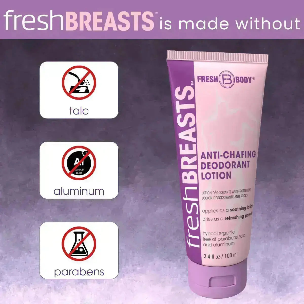 Fresh Breasts Anti-Chafing Cream 3.4 oz