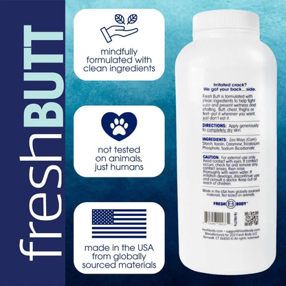 Fresh Butt Body Powder 6 oz