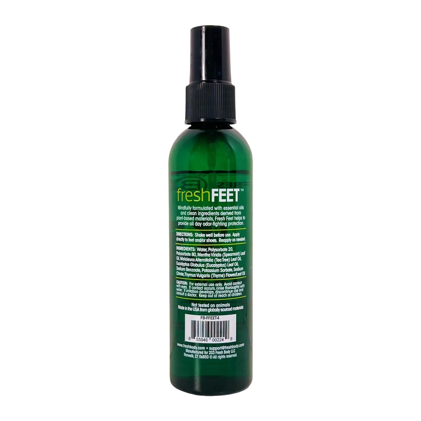 Fresh Feet Foot Spray with Eucalyptus, Spearmint & Tea Tree Oil - 4 oz Spray Bottle