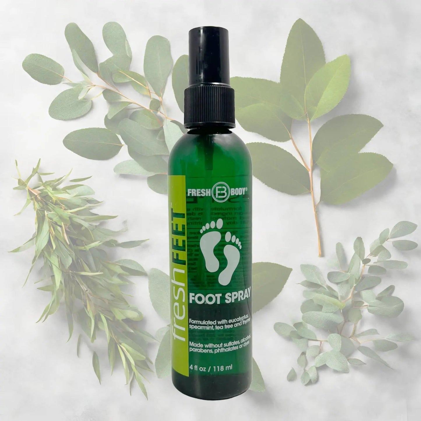 Fresh Feet Foot Spray with Eucalyptus, Spearmint & Tea Tree Oil - 4 oz Spray Bottle