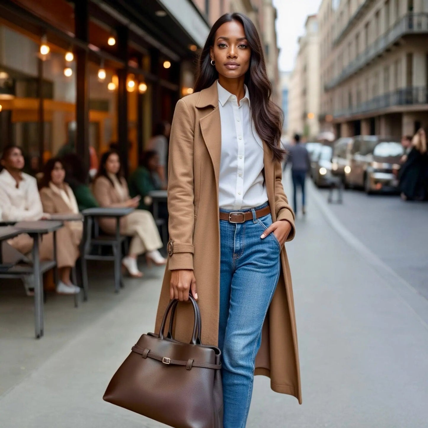 THE XL SARAH LARGE BELT TOTE BAG