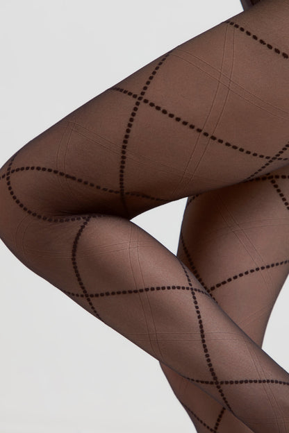 Fantasy Tights Conte Galerie - Lace-Up Imitation