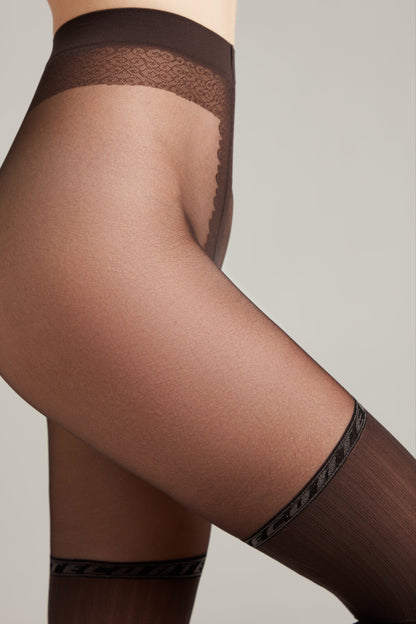 Fantasy Tights Conte Glam - Stockings with Vertical Stripes