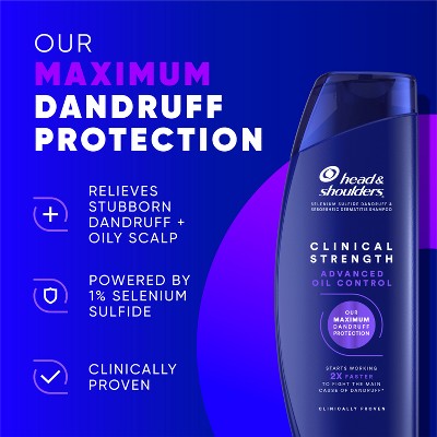 Head & Shoulders Clinical Strength Anti-Dandruff Citrus Shampoo for Advanced Oil Control 13.5 fl oz - Imperfect Container