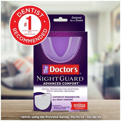 The Doctors Advanced Comfort Night Guard for Nighttime Teeth Grinding 1ct Guard with Storage Case - Imperfect Box