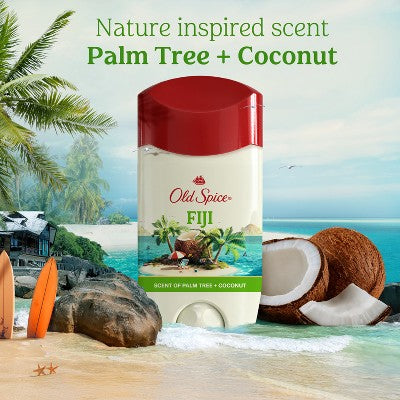 Old Spice Men's Fiji with Palm Tree Antiperspirant Deodorant 2.6oz - Imperfect Container