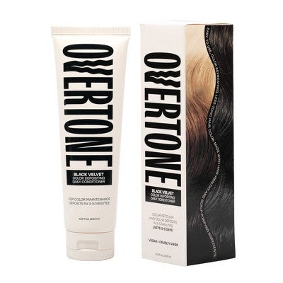 Overtone Black Velvet Daily Conditioner- Semi-Permanent Hair Color 4.5 oz - New