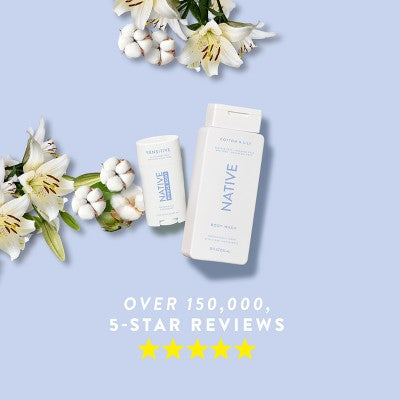 Native Body Wash for Women & Men Cotton & Lily Sulfate Free 18 fl oz - Imperfect Container