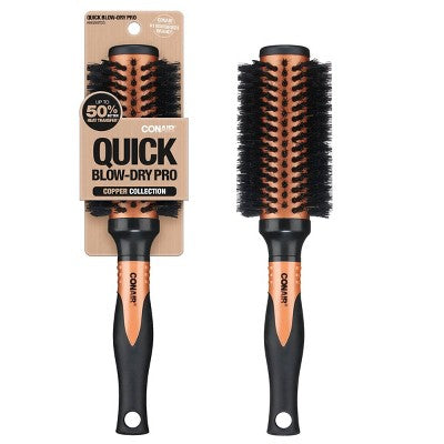 Conair Copper Pro Mixed Boar Bristle Round Hair Brush Medium Barrel All Hair - Imperfect Box
