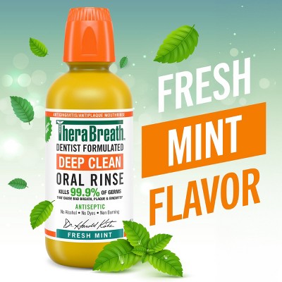TheraBreath Deep Clean Mouthwash Fresh Mint 16 fl oz - New