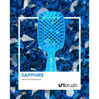 UNbrush Detangler Hair Brush Glitter Sapphire - Imperfect Box