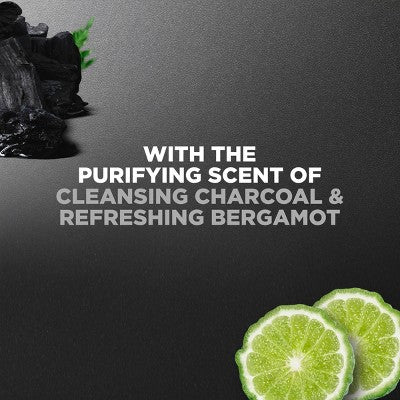 Dove Men+Care Charcoal + Clay Purifying Body; Face Wash Pump Sulfate Free 30 fl oz - Imperfect Container