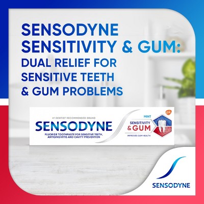Sensodyne Sensitivity Gum and Enamel Mint Toothpaste 2.3oz/3pk - Imperfect Box