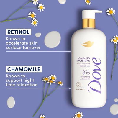 Dove Beauty Serum Body Wash with 3% Renewing Serum + Retinol & Chamomile Calming Moisture 18.5 fl oz - New