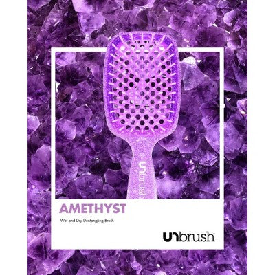 UNbrush Detangler Hair Brush Glitter Amethyst - Imperfect Box