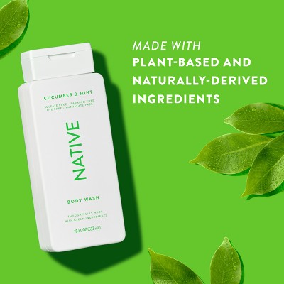 Native Body Wash for Women & Men Cucumber & Mint Sulfate Free 8 fl oz - New