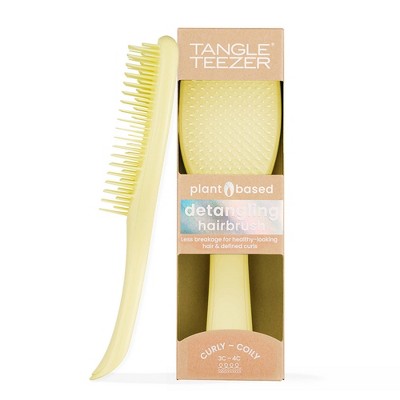 Tangle Teezer Plant Brush Naturally Curly Detangling Hair Brush Pastel Lemon - Imperfect Box