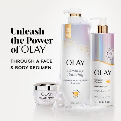 Olay Cleansing  Firming Body Wash with Vitamin B3 and Collagen Scented 26 fl oz - Imperfect Container