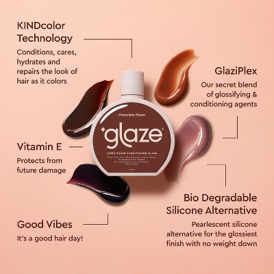 Glaze SuperGloss Color Conditioning Hair Gloss Glace; Cherry Vibrant Red 6.4 fl oz - Imperfect Container