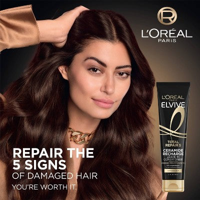 L'Oreal Paris Elvive Total Repair 5 Protein Recharge Leave In Conditioner 5.1 fl oz - Imperfect Container