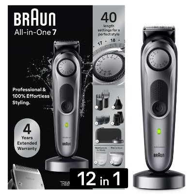 Braun Series 7 AiO7440 Rechargeable 12-in-1 Body, Beard & Hair Trimmer - Imperfect Box