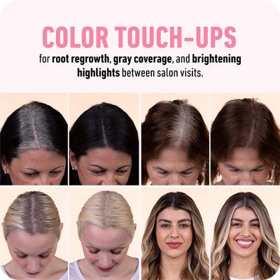 BOLDIFY Root Touch Up Powder with Brush, Covers Thinning Hair & Grays, Water-Resistant Light Blonde - Imperfect Container