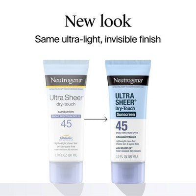 Neutrogena Ultra Sheer Dry-Touch Sunscreen Broad Spectrum SPF 45 6 fl oz /2ct - Imperfect Box