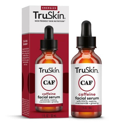 TruSkin Caffeine Facial Serum with Matcha Green Tea and Ginseng 1 fl oz - New