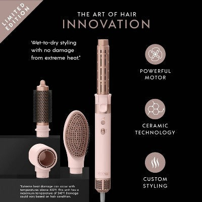 InfinitiPRO by Conair DigitalAIRE Multi-Attachment Styling System Rose Pink  1.25" - Imperfect Box