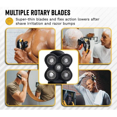 The Cut Buddy Bald Buddy Electric Cordless Head Shaver for Bald Men with Water Resistant Replaceable Head and Ergonomic Handle - Imperfect Box