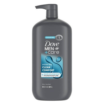 Dove Men+Care Clean Comfort Hydrating Body & Face Wash  30 fl oz - New