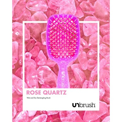 UNbrush Detangler Hair Brush Glitter Rose Quartz - Imperfect Box