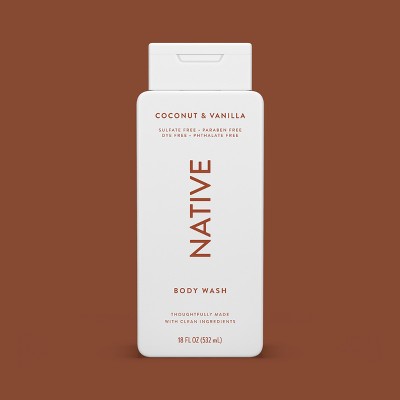 Native Sulfate Free Body Wash Coconut & Vanilla 18 fl oz - Imperfect Container
