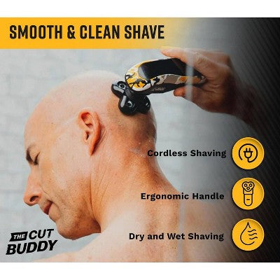 The Cut Buddy Bald Buddy Electric Cordless Head Shaver for Bald Men with Water Resistant Replaceable Head and Ergonomic Handle - Imperfect Box