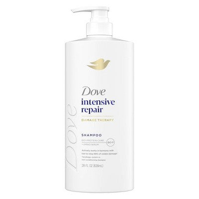 Dove Beauty Intensive Repair Hair Shampoo Pump with Glutamic Amino Serum & Bio-Protein Care 28 fl oz - New