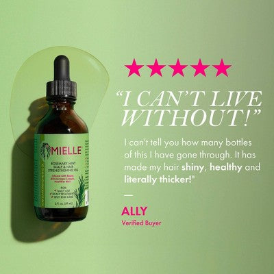 Mielle Organics Rosemary Mint Scalp & Strengthening Hair Oil 2 fl oz - Imperfect Container