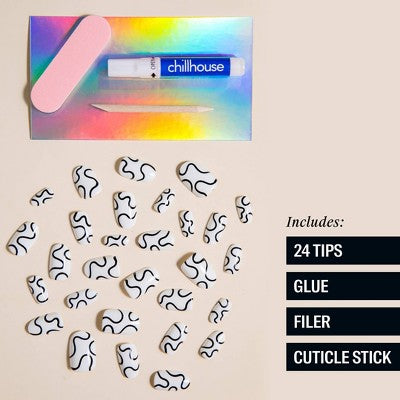 Chillhouse Chill Tips Press-On Fake Nails Wavy Baby 24ct - New