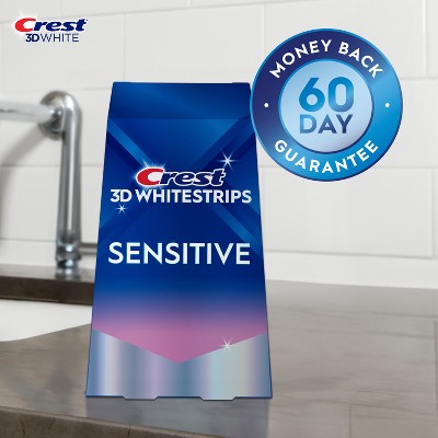 Crest 3D Whitestrips Sensitive White At-home Teeth Whitening Kit 14 Treatments - Imperfect Box