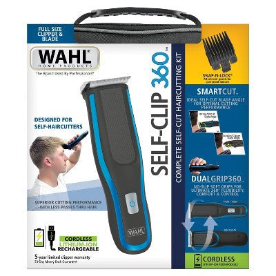 Wahl Self-Clip 360 Cordless Electric Hair Clipper Set for At Home DIY Self Haircutters - Imperfect Box