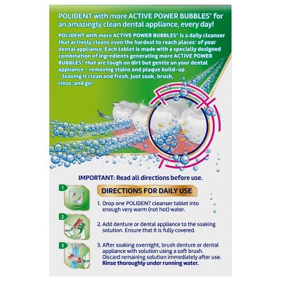 Polident Overnight Cleanser 90ct - Imperfect Box